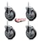 Service Caster 5 Inch Thermoplastic  Rubber Wheel Swivel 58 Inch Threaded Stem Caster Set with Brake SCC SCC-TS20S514-TPRB-TLB-58212-4 - alternate 4